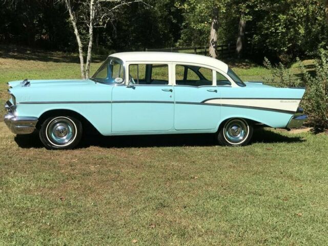 1957 Blue Chevrolet Bel Air/150/210 --