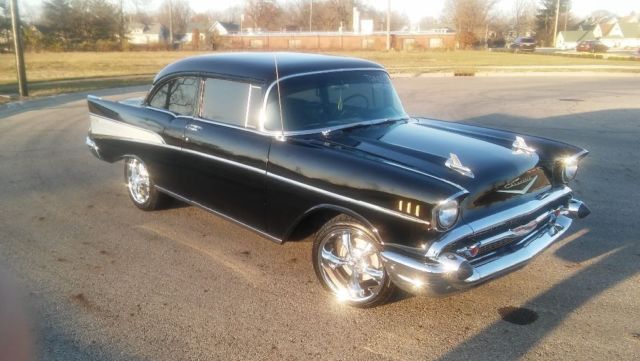 1957 Black Chevrolet Bel Air/150/210