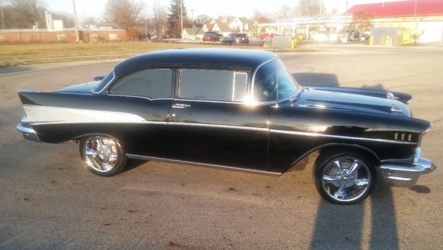 1957 Black Chevrolet Bel Air/150/210