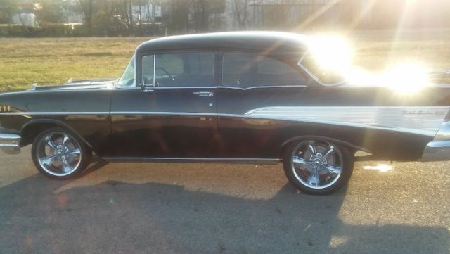 1957 Black Chevrolet Bel Air/150/210