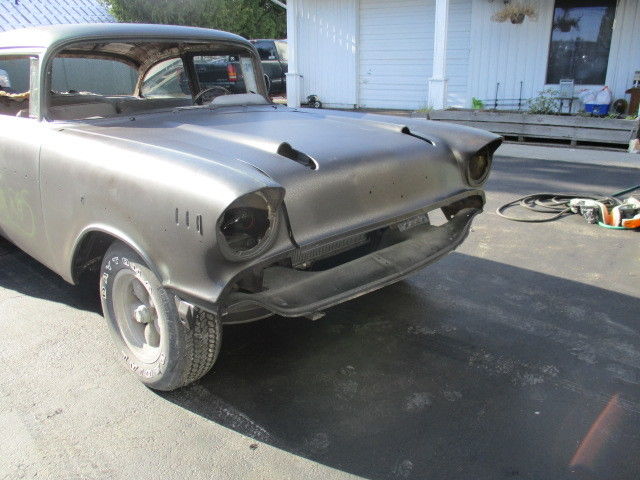 1957 Black Primer Chevrolet Bel Air/150/210 sedan