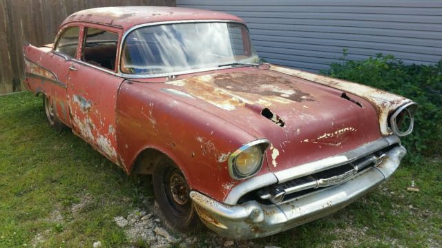 1957 Red Chevrolet Bel Air/150/210