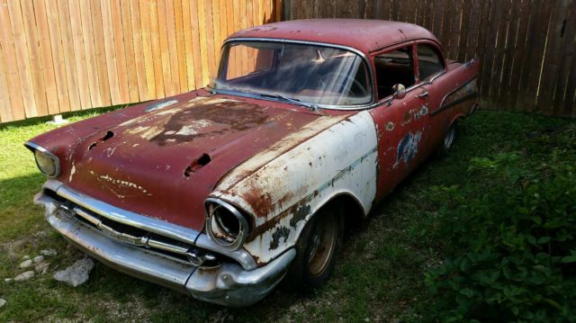 1957 Red Chevrolet Bel Air/150/210