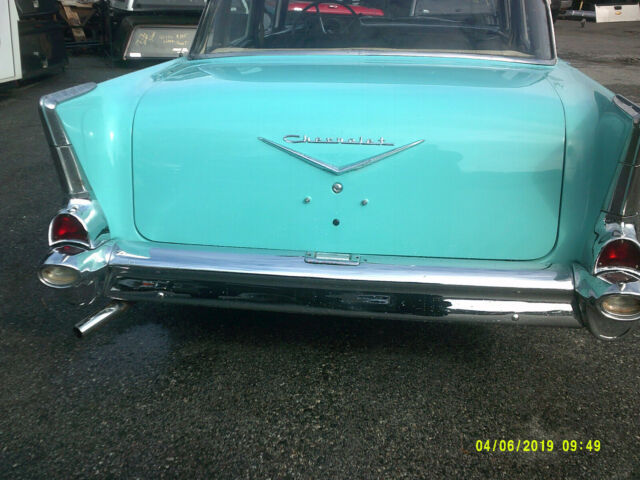 1957 Blue Chevrolet Bel Air/150/210 Sedan