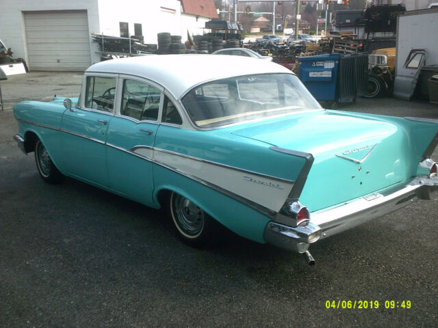 1957 Blue Chevrolet Bel Air/150/210 Sedan