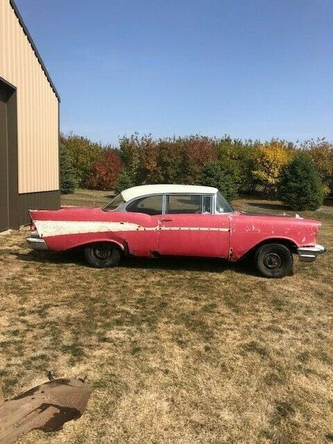 1957 Red Chevrolet Bel Air/150/210 Coupe