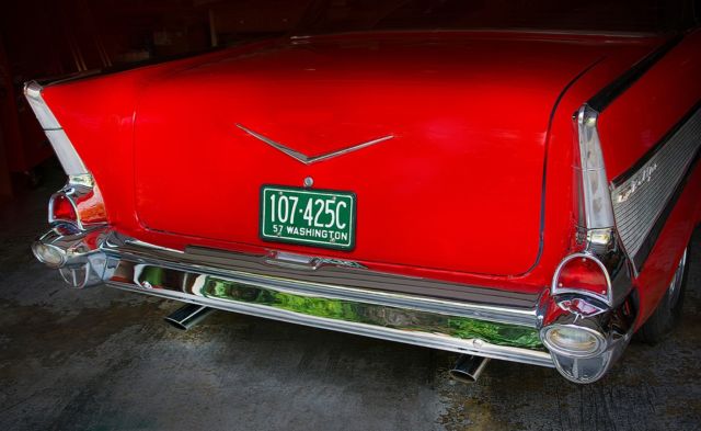 1957 Red Chevrolet Bel Air/150/210