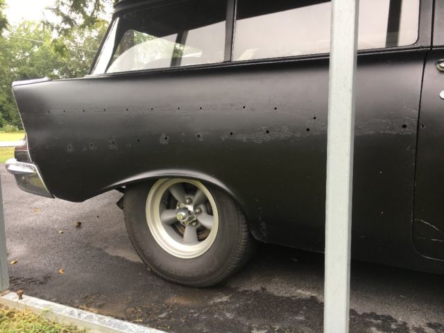 1957 Black Chevrolet Bel Air/150/210 Wagon