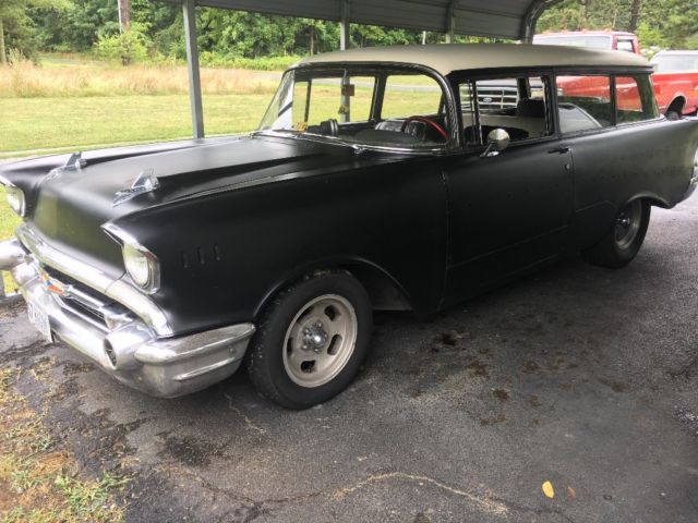 1957 Black Chevrolet Bel Air/150/210 Wagon