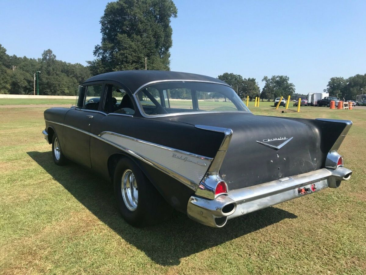 1957 Black Chevrolet Bel Air/150/210 Coupe