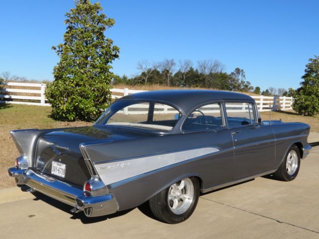 1957 Silver Chevrolet Bel Air/150/210 2 Door