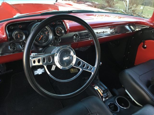 1957 Red Chevrolet Bel Air/150/210 Sedan