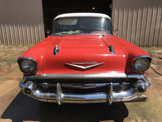 1957 Red Chevrolet Bel Air/150/210