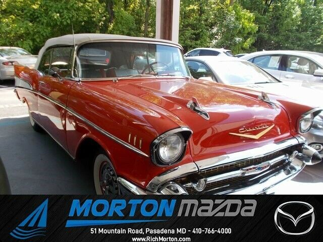 1957 Red Chevrolet Bel Air/150/210 --