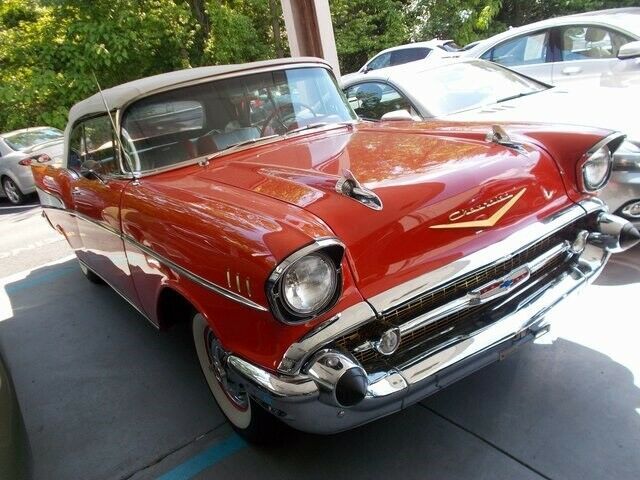 1957 Red Chevrolet Bel Air/150/210 --