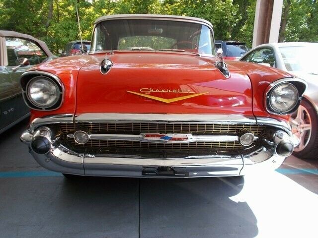 1957 Red Chevrolet Bel Air/150/210 --