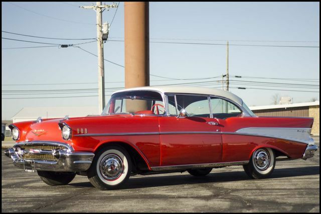 1957 Red Chevrolet Bel Air/150/210 --