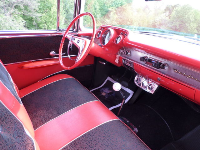 1957 Black Chevrolet Bel Air/150/210 Sedan