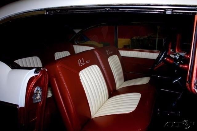 1957 Orange Chevrolet Bel Air/150/210 Coupe