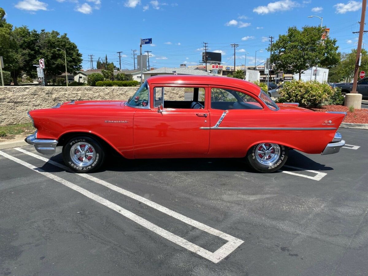 1957 RED Chevrolet Bel Air/150/210 Coupe