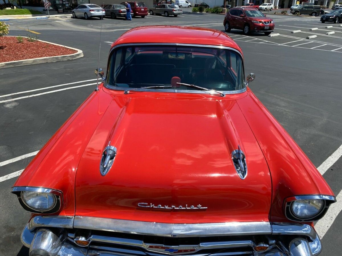 1957 RED Chevrolet Bel Air/150/210 Coupe