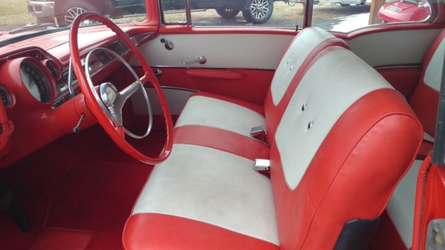 1957 Red Chevrolet Bel Air/150/210 Coupe