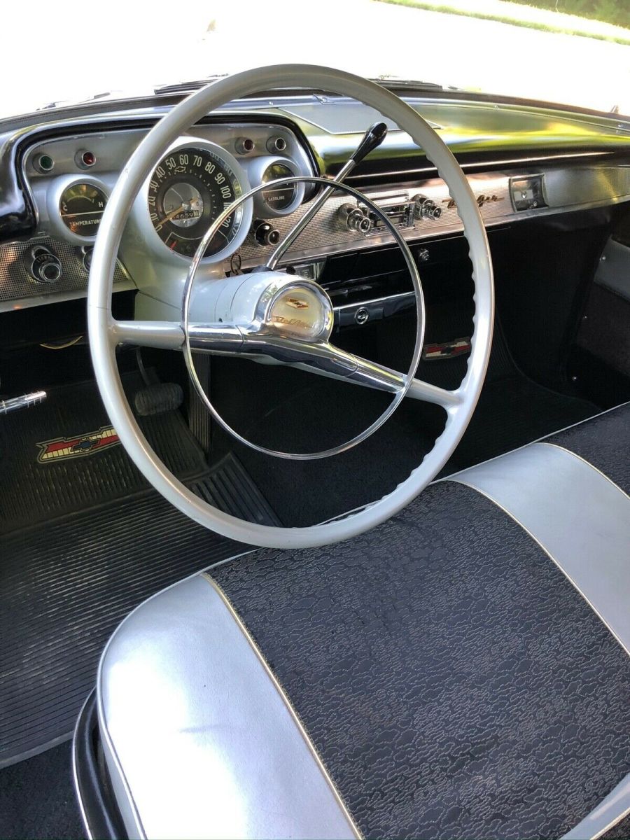 1957 White Chevrolet Bel Air/150/210 Coupe