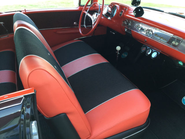 1957 Black Chevrolet Bel Air/150/210 2 door hardtop