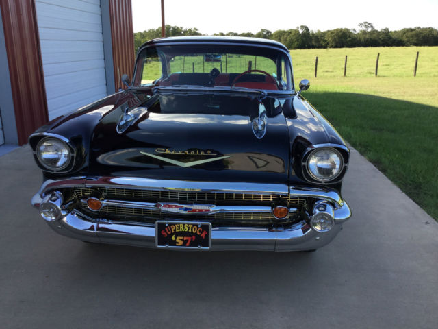 1957 Black Chevrolet Bel Air/150/210 2 door hardtop