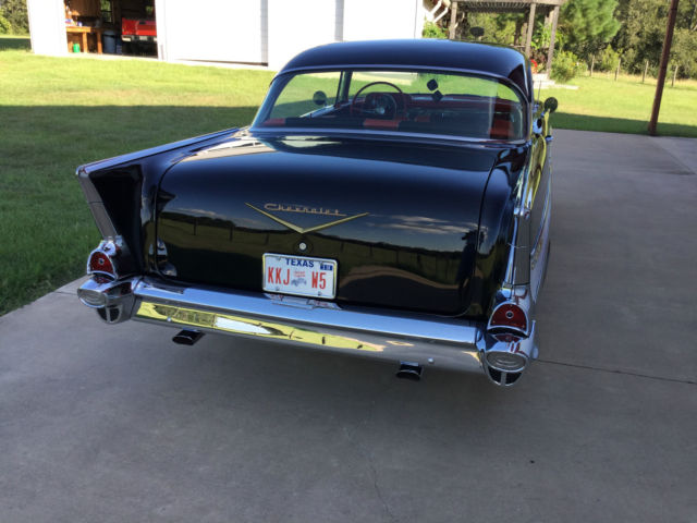 1957 Black Chevrolet Bel Air/150/210 2 door hardtop
