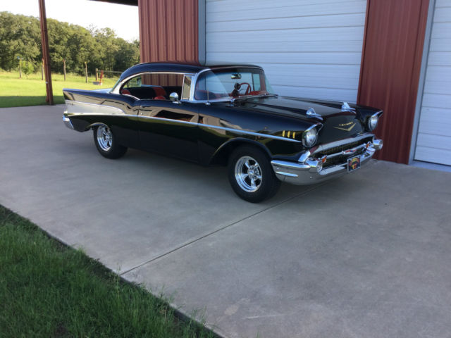 1957 Black Chevrolet Bel Air/150/210 2 door hardtop