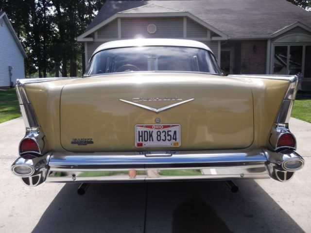 1957 Yellow Chevrolet Bel Air/150/210 Coupe