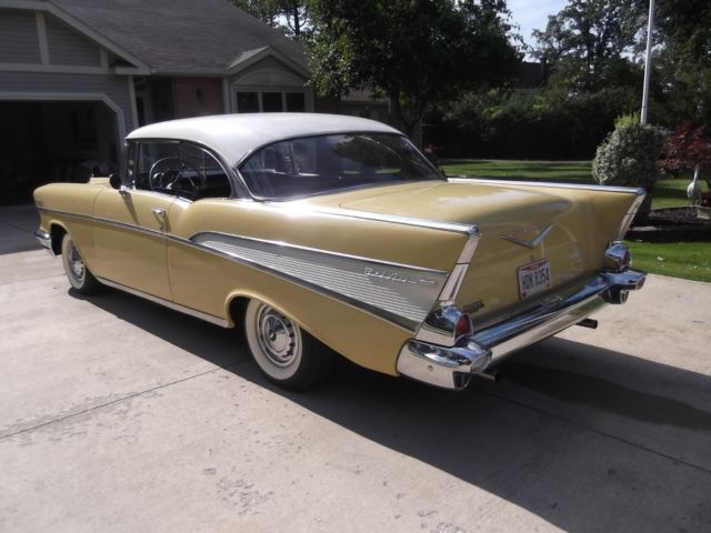 1957 Yellow Chevrolet Bel Air/150/210 Coupe