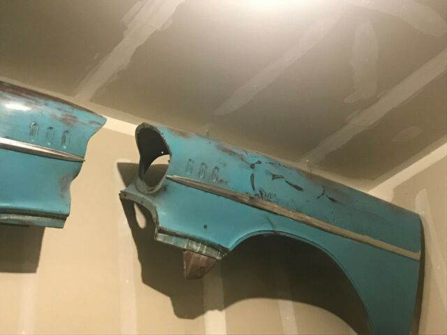 1957 Turquoise & White Chevrolet Bel Air/150/210 Sedan