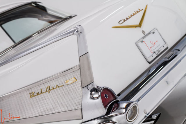 1957 White Chevrolet Bel Air/150/210