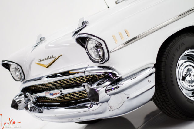 1957 White Chevrolet Bel Air/150/210