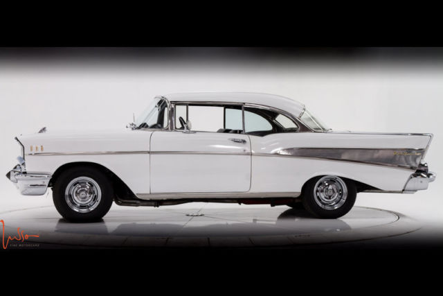 1957 White Chevrolet Bel Air/150/210