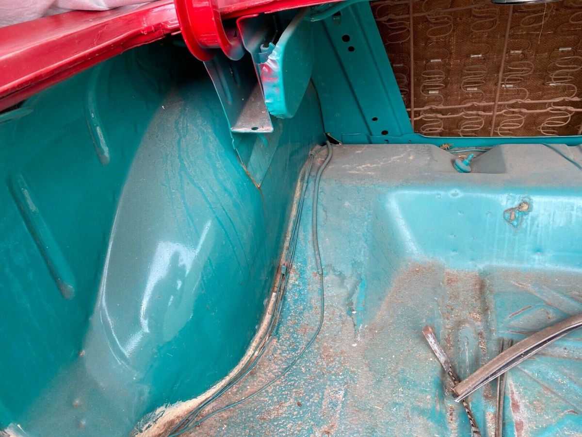 1957 Red Chevrolet Bel Air/150/210 Sedan