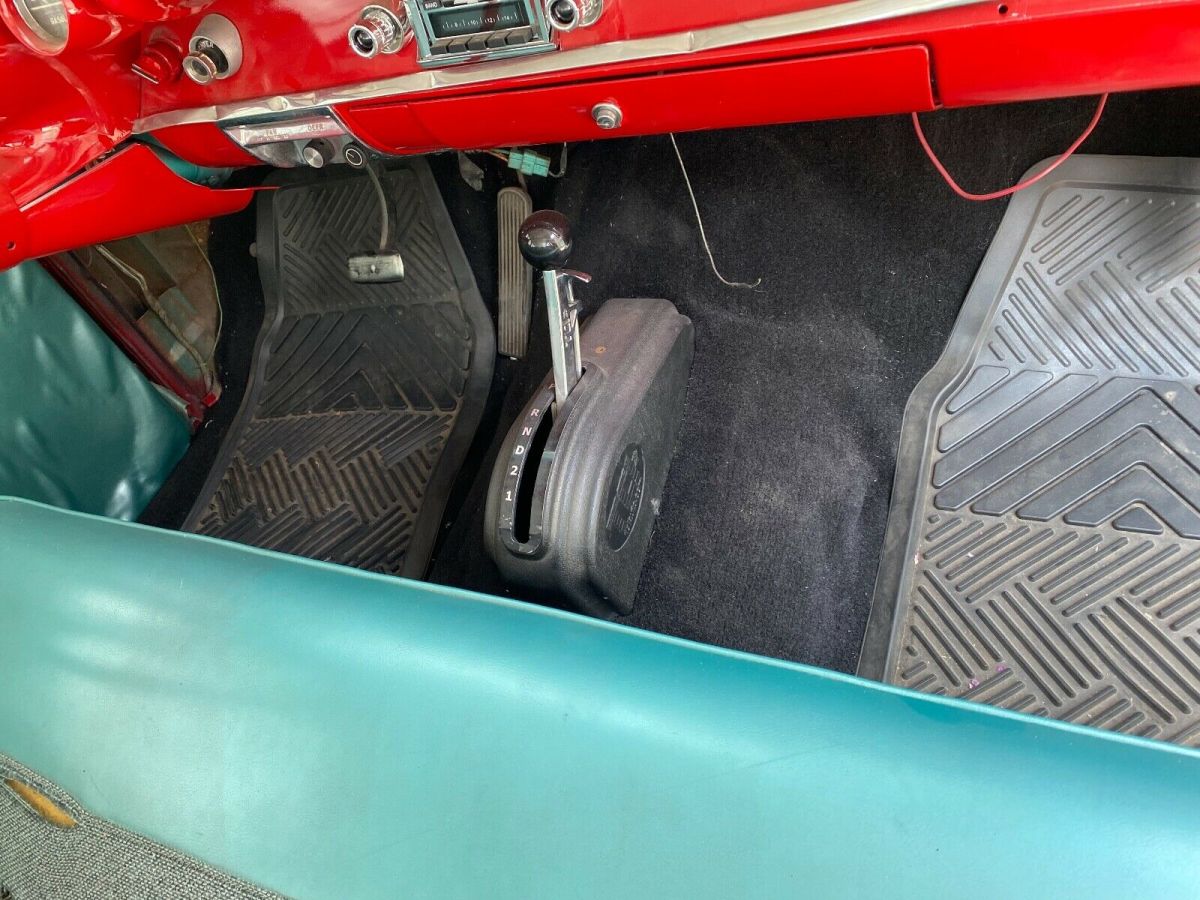 1957 Red Chevrolet Bel Air/150/210 Sedan