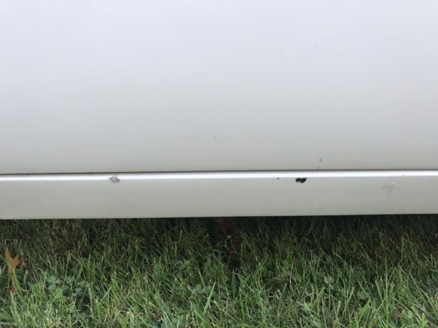 1957 White/Purple Chevrolet Bel Air/150/210 Coupe