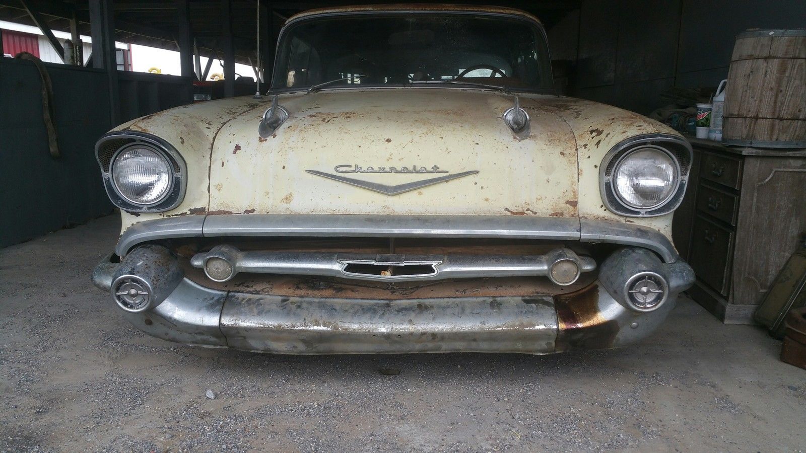 1957 Yellow Chevrolet Bel Air/150/210