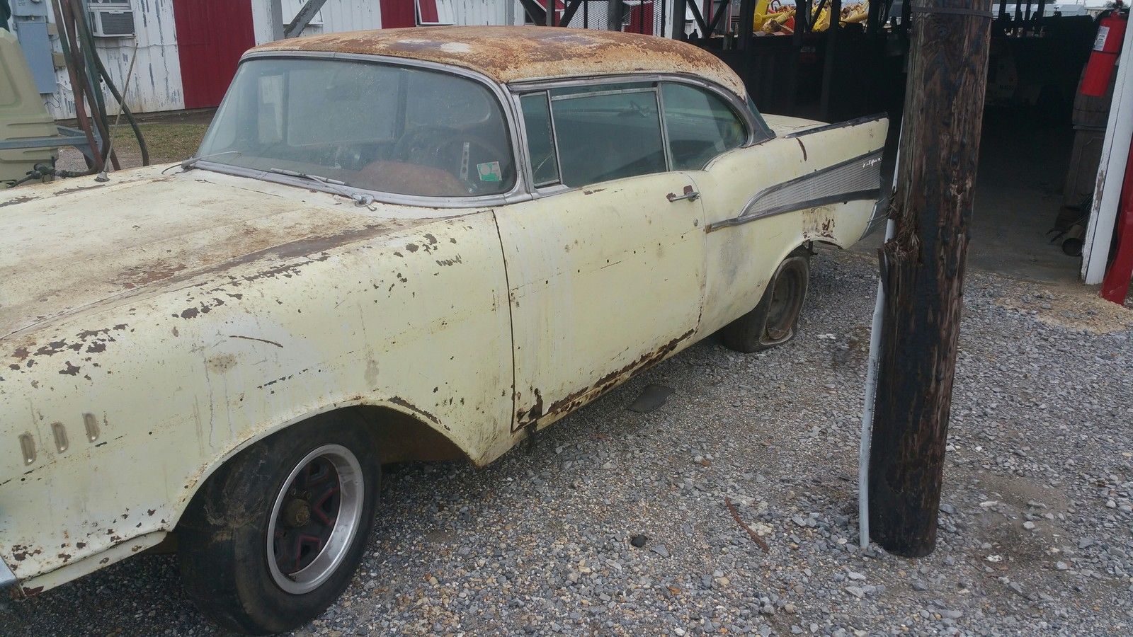 1957 Yellow Chevrolet Bel Air/150/210