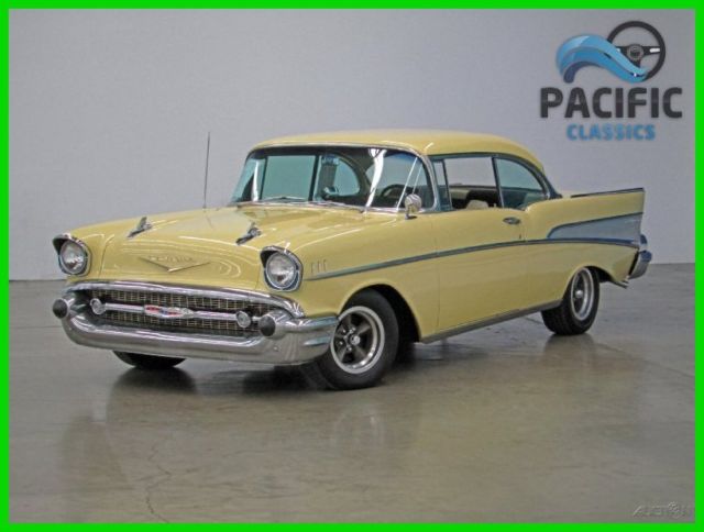 1957 Yellow Chevrolet Bel Air/150/210 Coupe