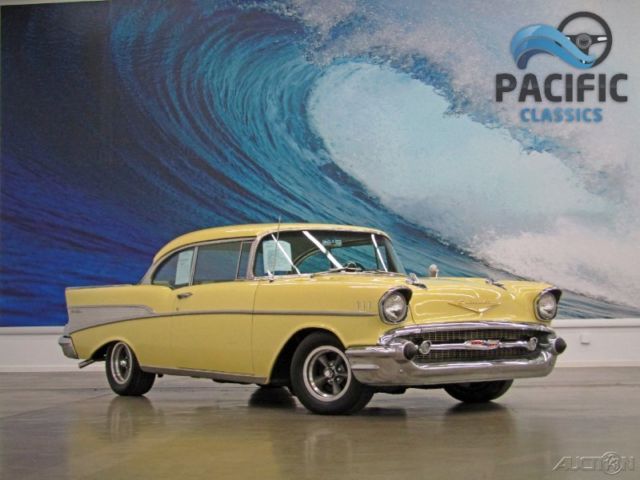 1957 Yellow Chevrolet Bel Air/150/210 Coupe