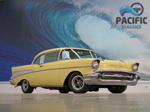 1957 Yellow Chevrolet Bel Air/150/210 Coupe