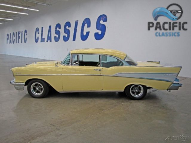 1957 Yellow Chevrolet Bel Air/150/210 Coupe