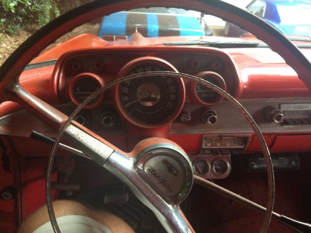 1957 Orange Chevrolet Bel Air/150/210 Sedan