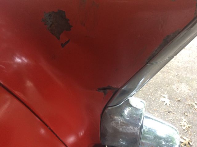 1957 Orange Chevrolet Bel Air/150/210 Sedan