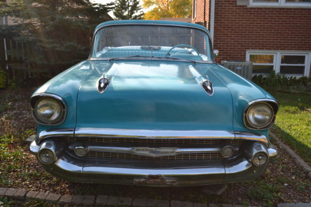 1957 Green Chevrolet Bel Air/150/210 Convertible