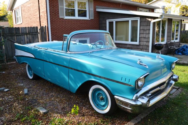 1957 Green Chevrolet Bel Air/150/210 Convertible